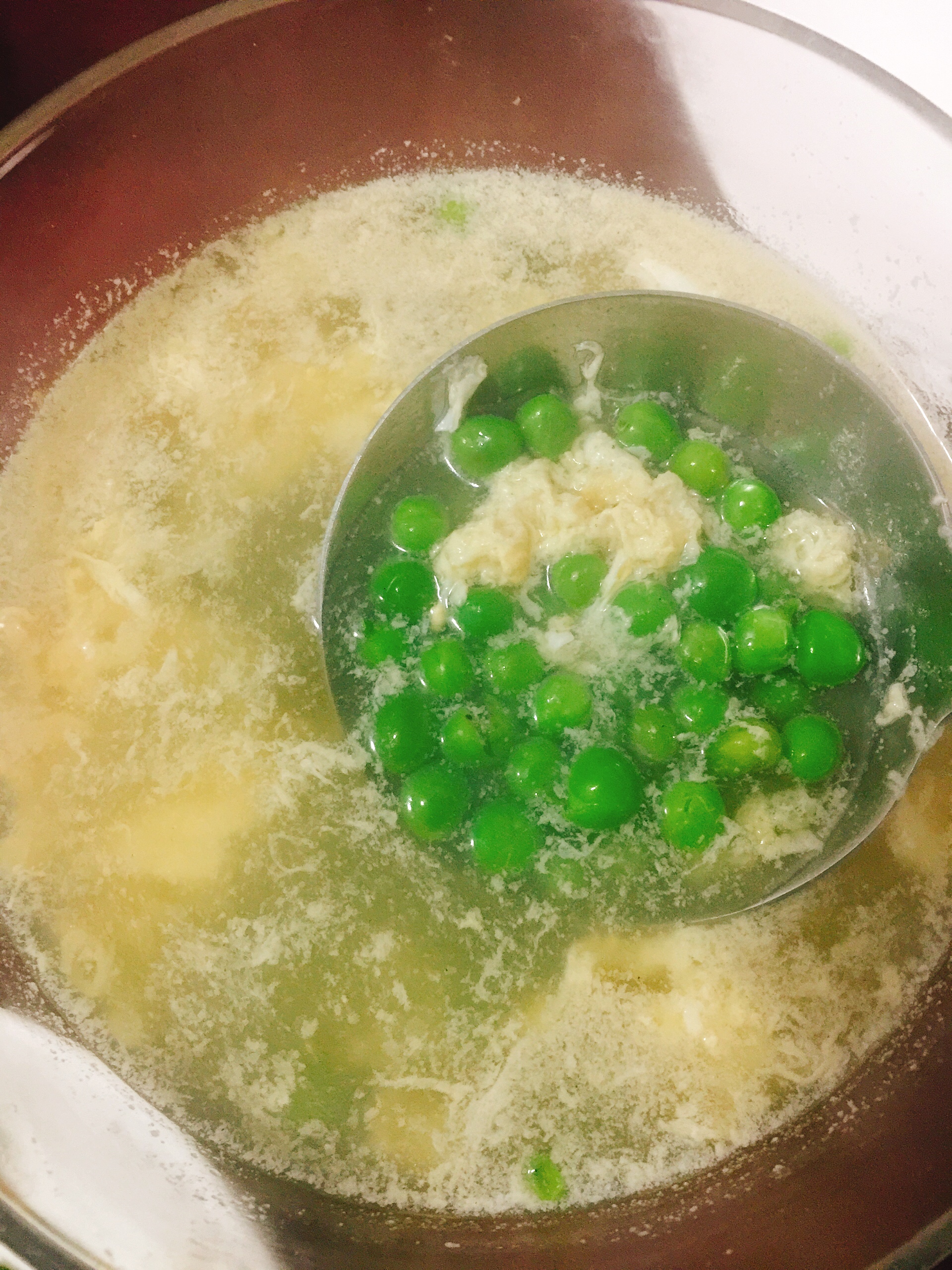 豌豆鸡蛋汤的做法
