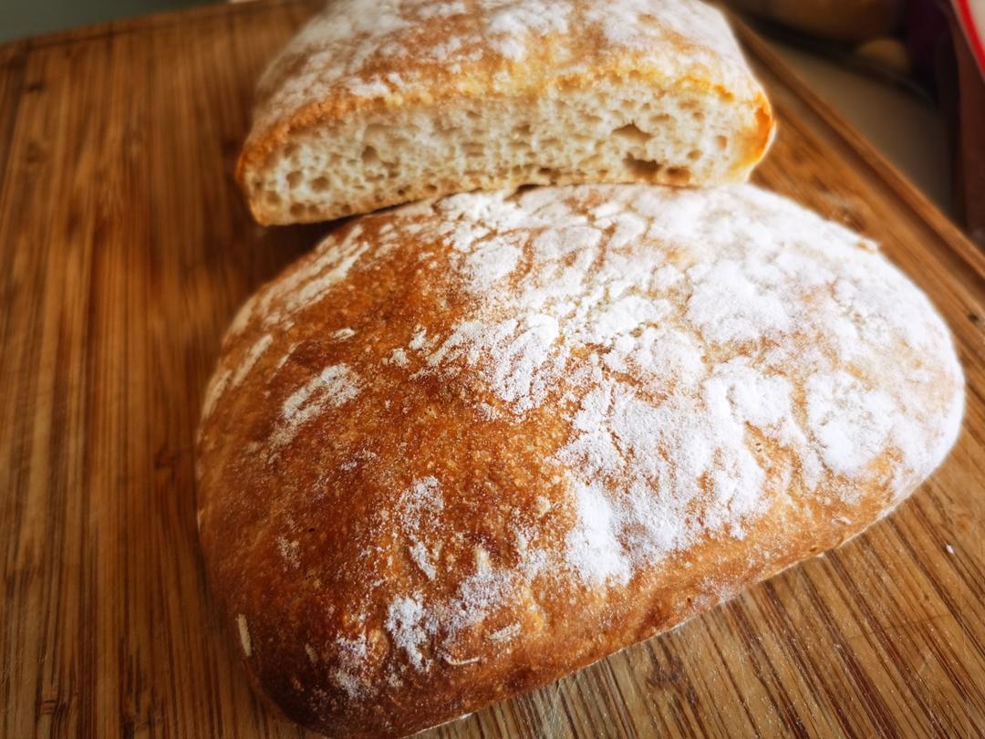 家庭版免揉～恰巴塔🥖｜一次成功超好吃