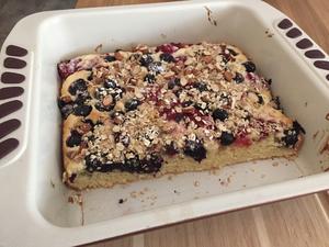 蓝莓覆盆子燕麦金宝蛋糕的做法 步骤10
