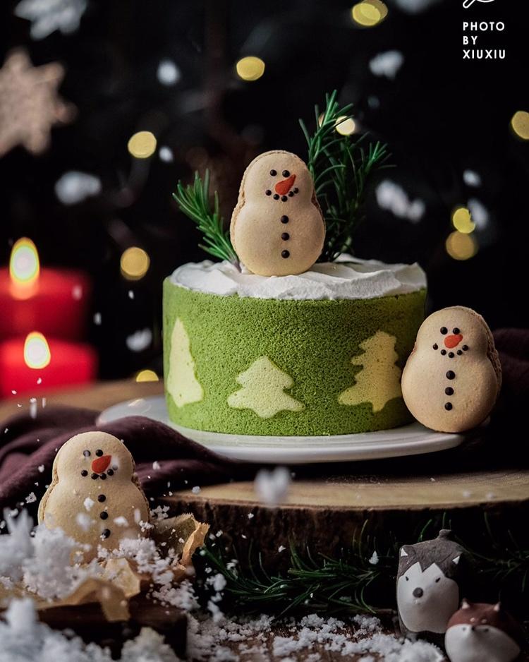 新手也能学会的圣诞小森林漩涡蛋糕 | 北鼎烤箱版