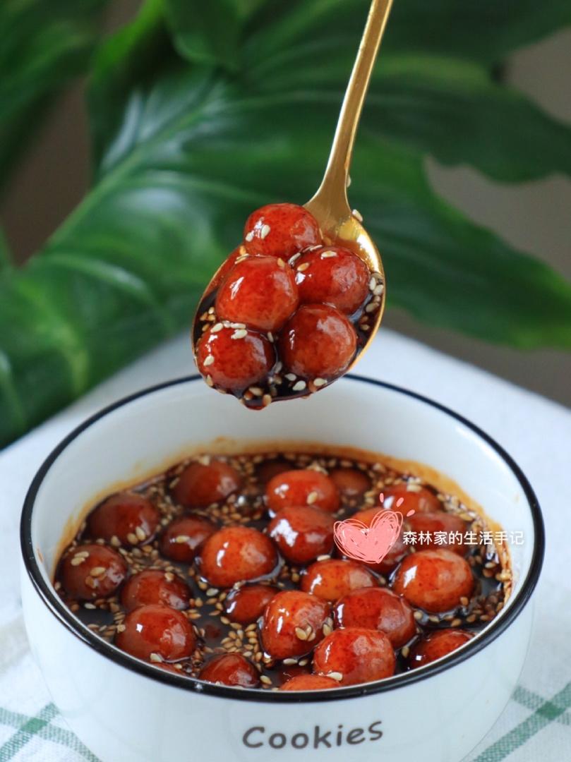 简单自制【黑糖糯米圆子】超好喝