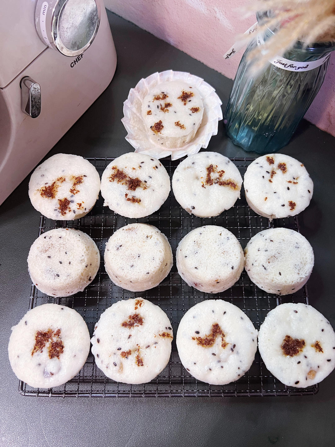 桂花酒酿大米发糕