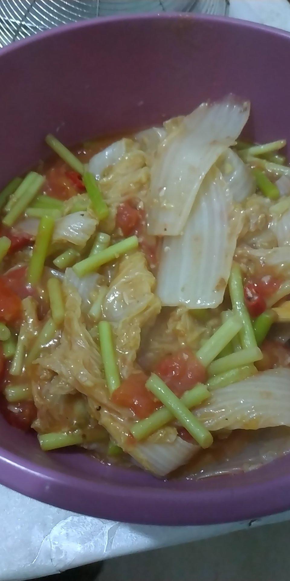 娃娃菜西红柿