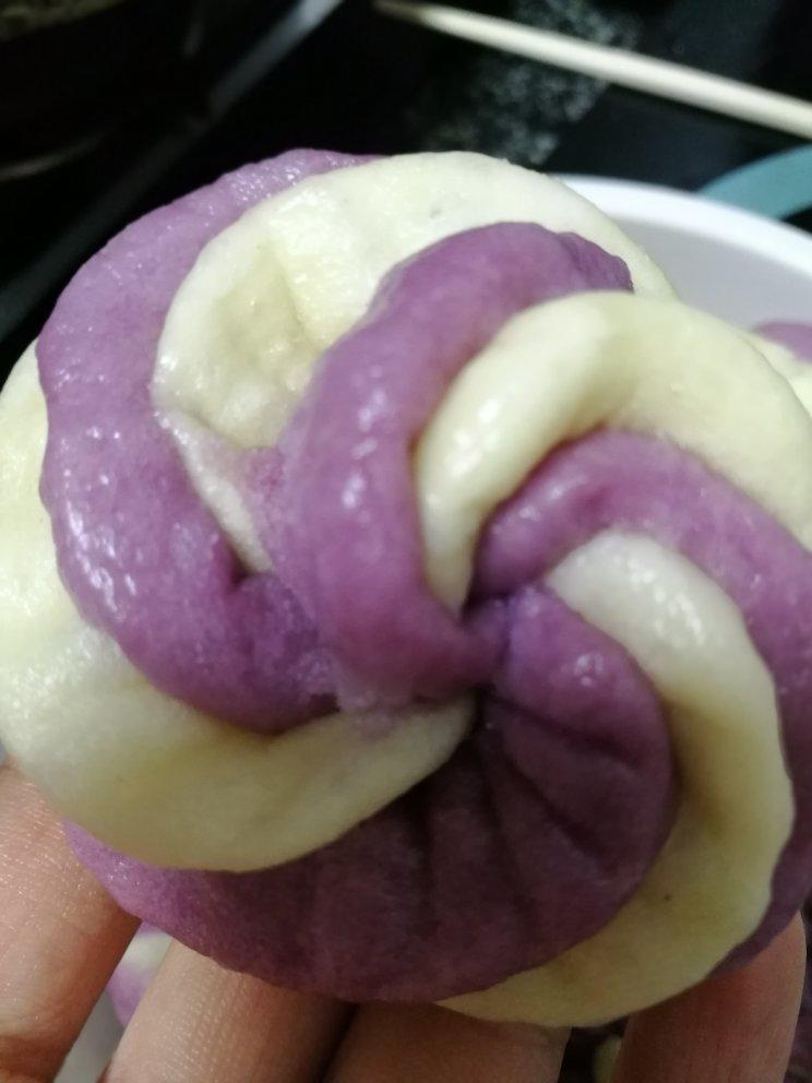 紫薯玫瑰花馒头