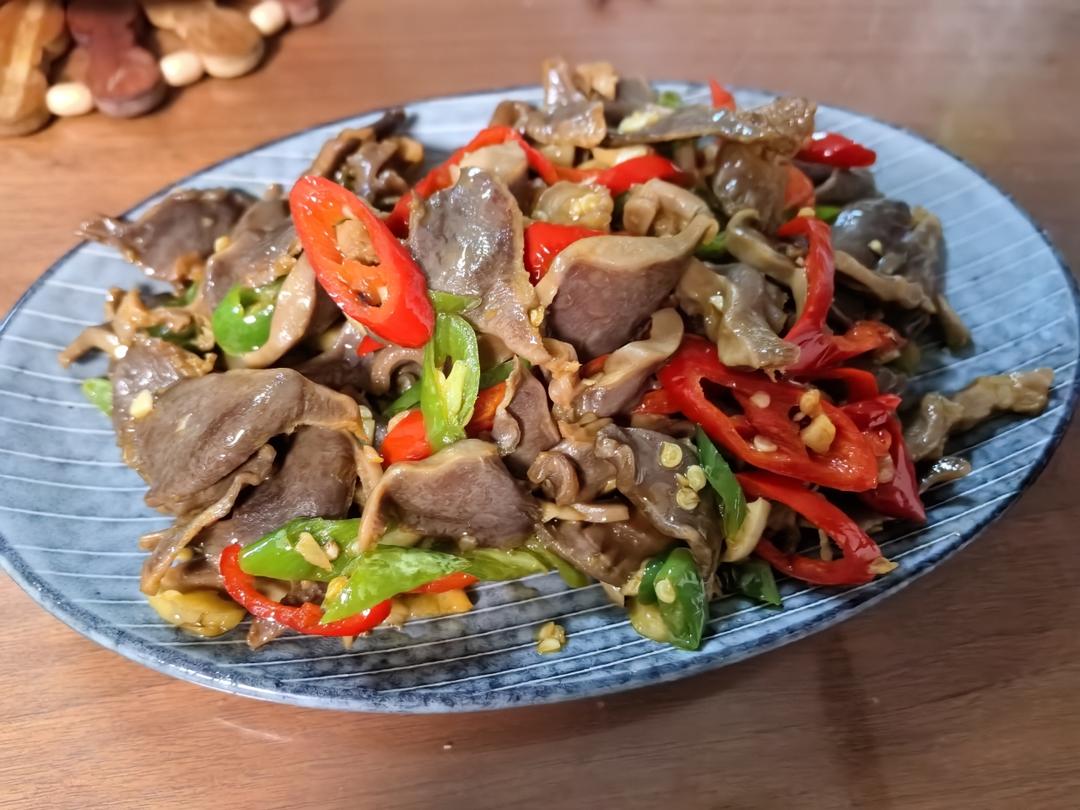 爆炒香辣鸭胗