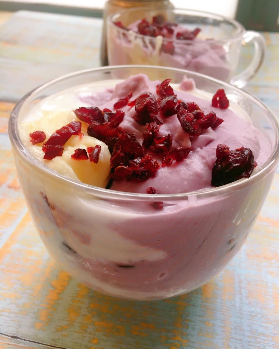 神仙搭配的芋泥麻薯杯「我愿意为你下厨」