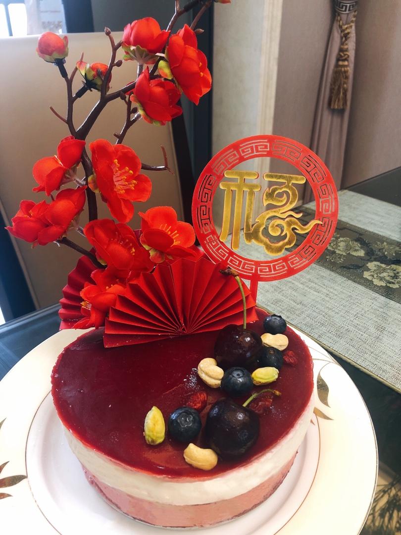 夏日深处：玫瑰荔枝覆盆子慕斯