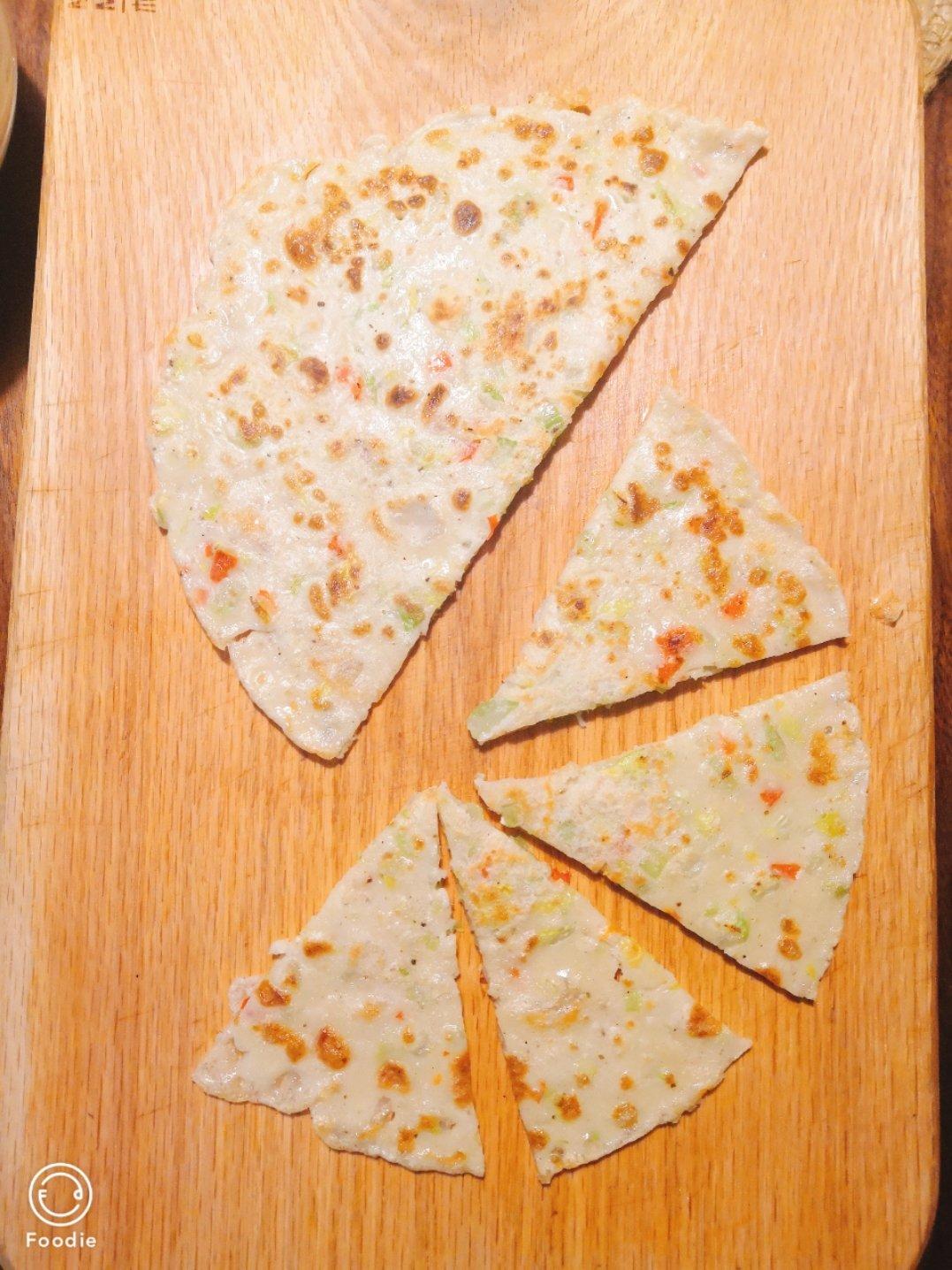 芹菜叶鸡蛋饼