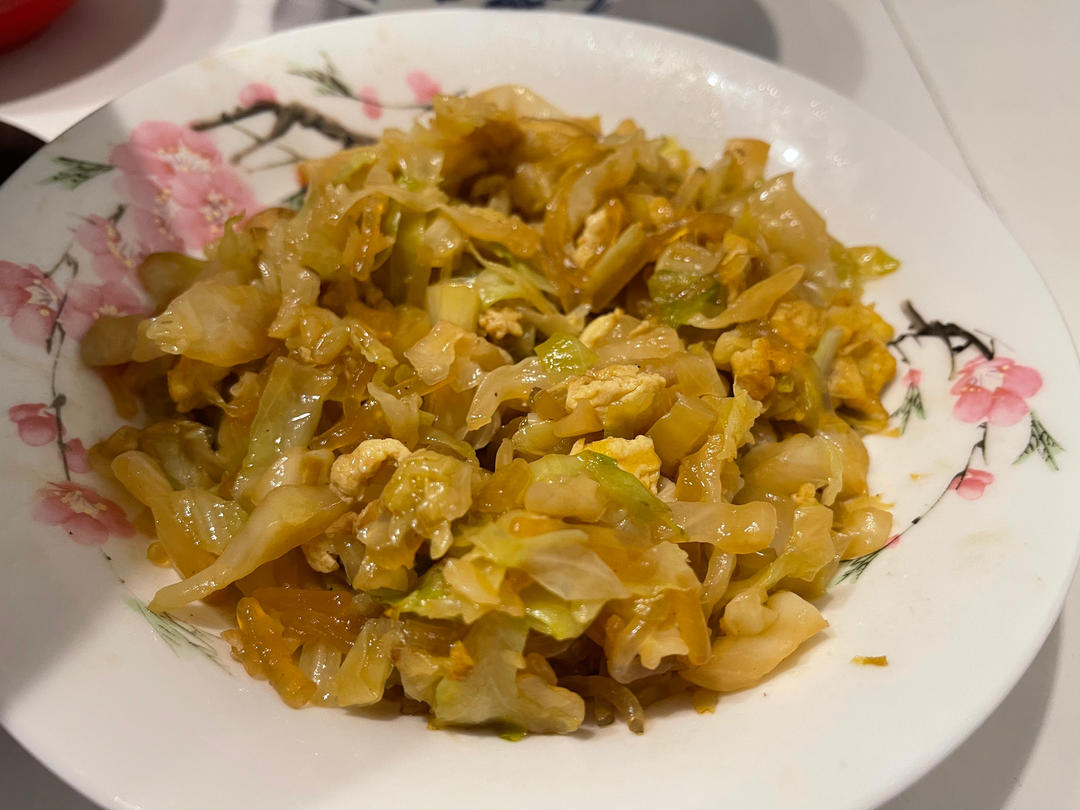 大学食堂的味道:包菜粉丝炒蛋