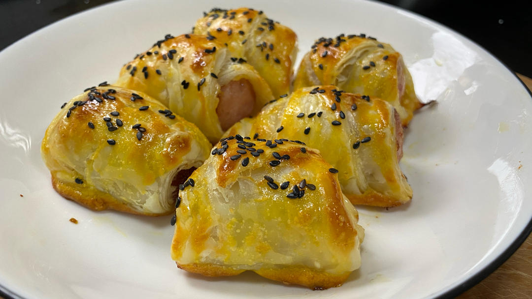 手抓饼也能做🥐可颂面包