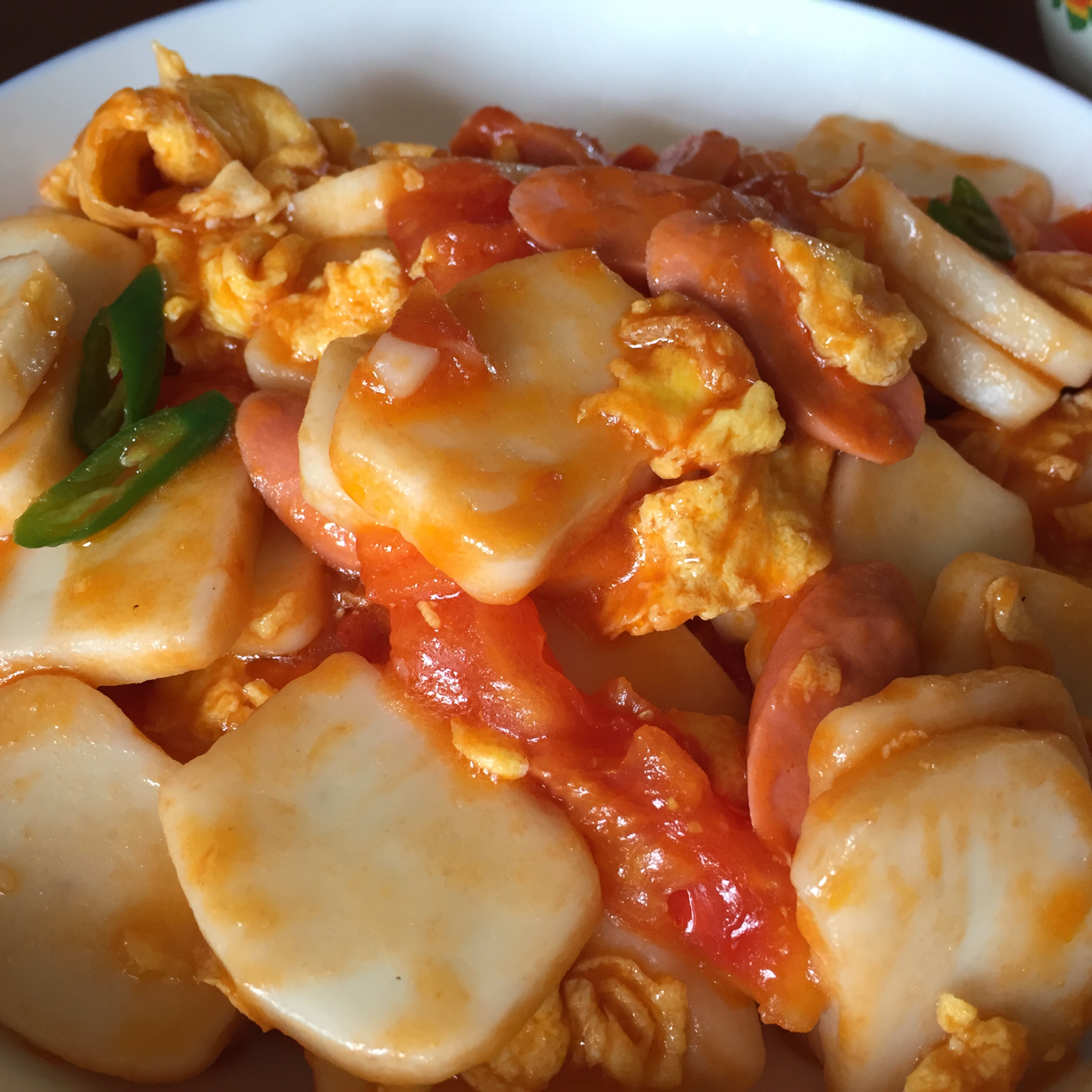 默默未央做的番茄炒年糕