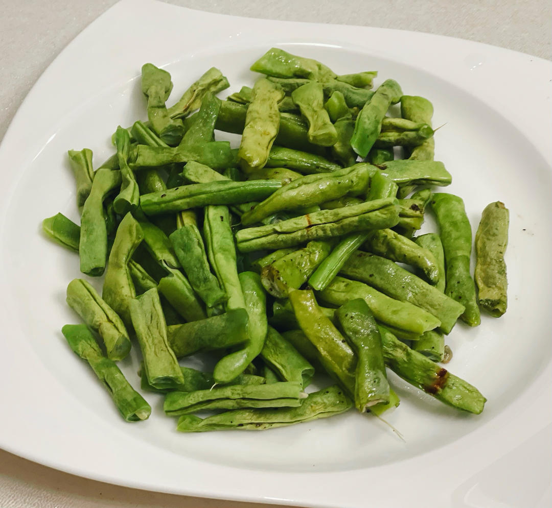 微波炉做低脂烤四季豆