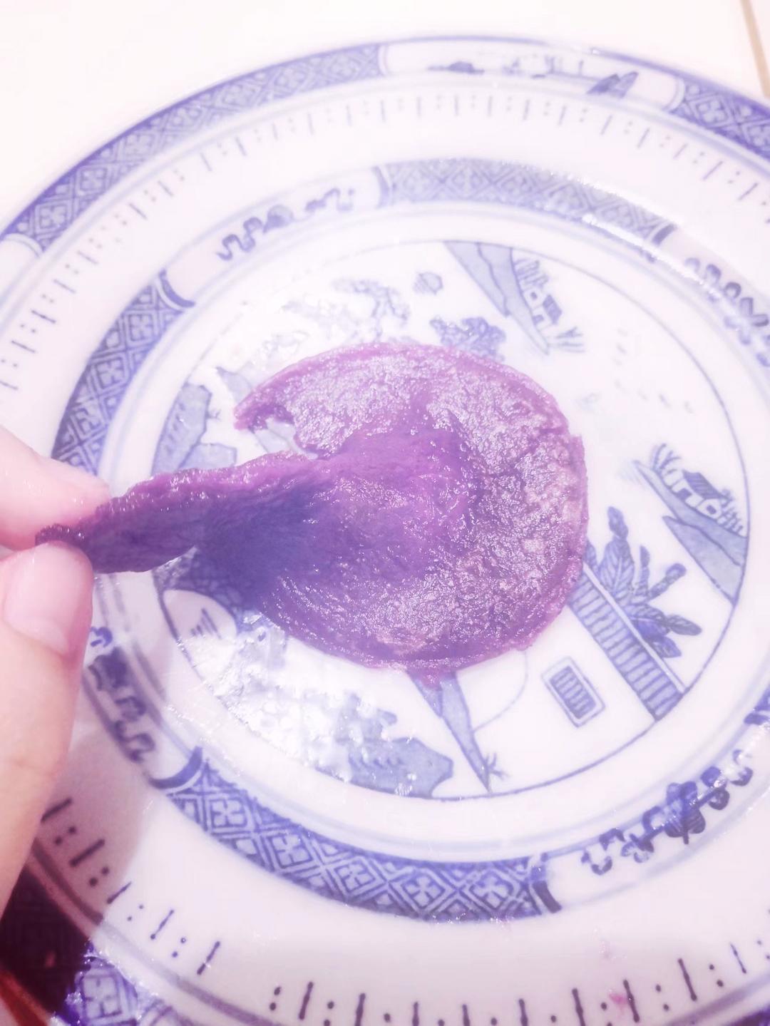 巨好吃的紫薯饼，极简