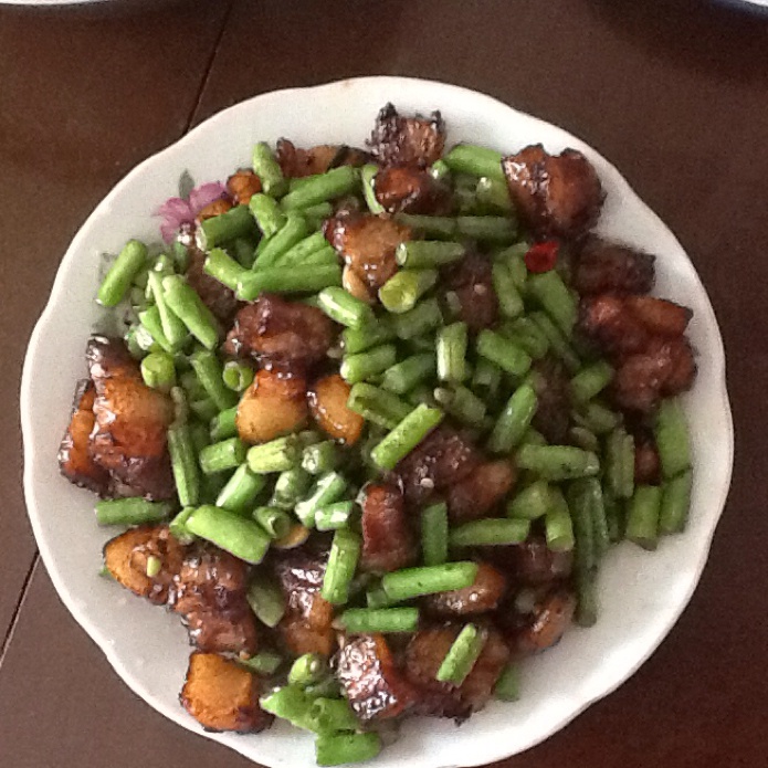 肉沫豆角下饭菜