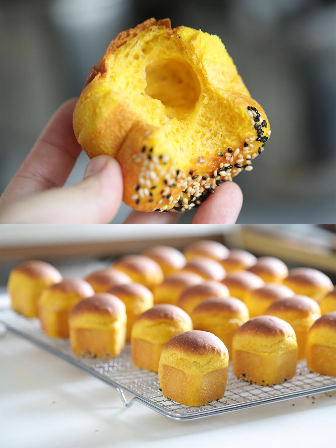 南瓜奶盐小方包