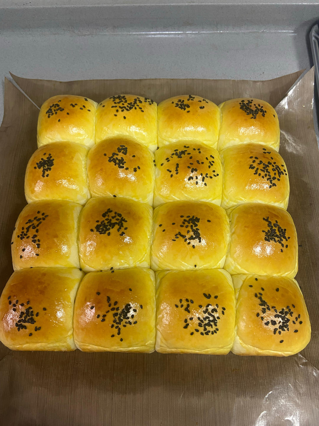 南瓜奶油小餐包（一次发酵）