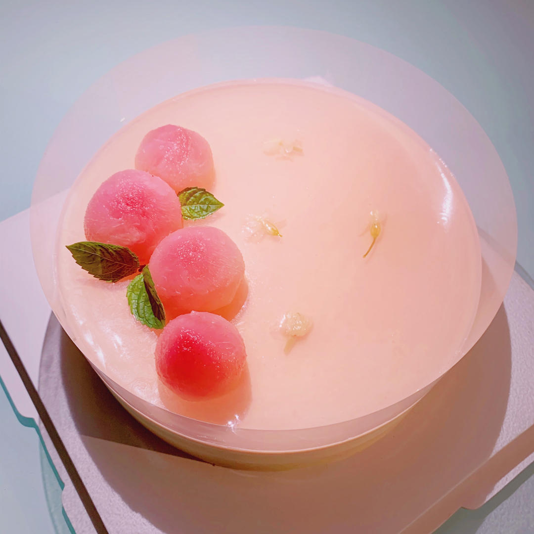 迟哎呀做的桃子的诱惑蜜桃慕斯蛋糕