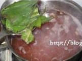新鲜莲子荷叶饭豆冰粥的做法 步骤2