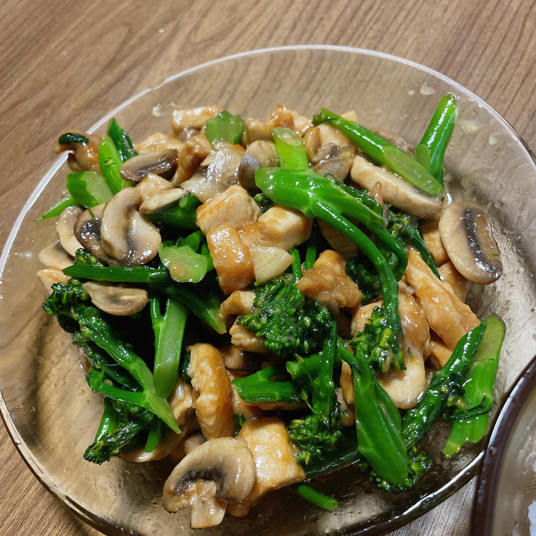 好吃低脂口蘑炒鸡胸肉