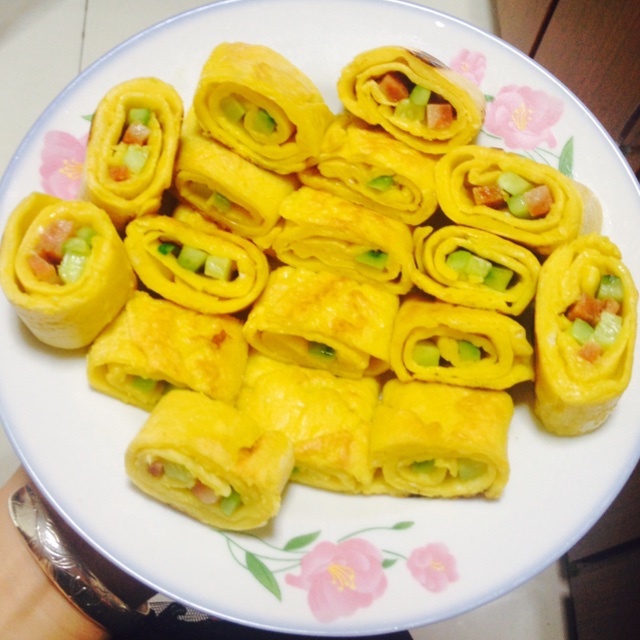 火腿鸡蛋卷