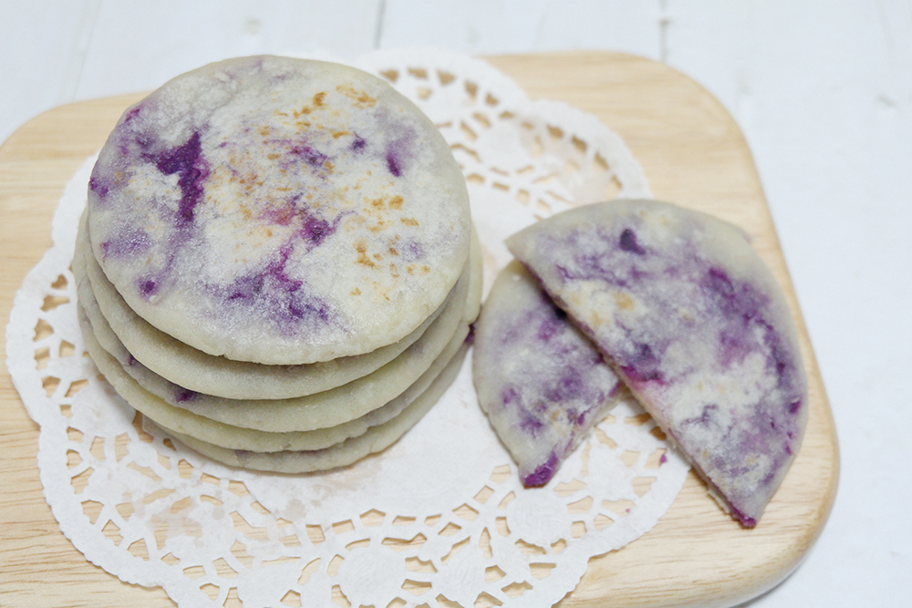 烫面紫薯饼