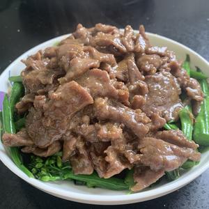 沙茶牛肉炒芥兰的做法 步骤14