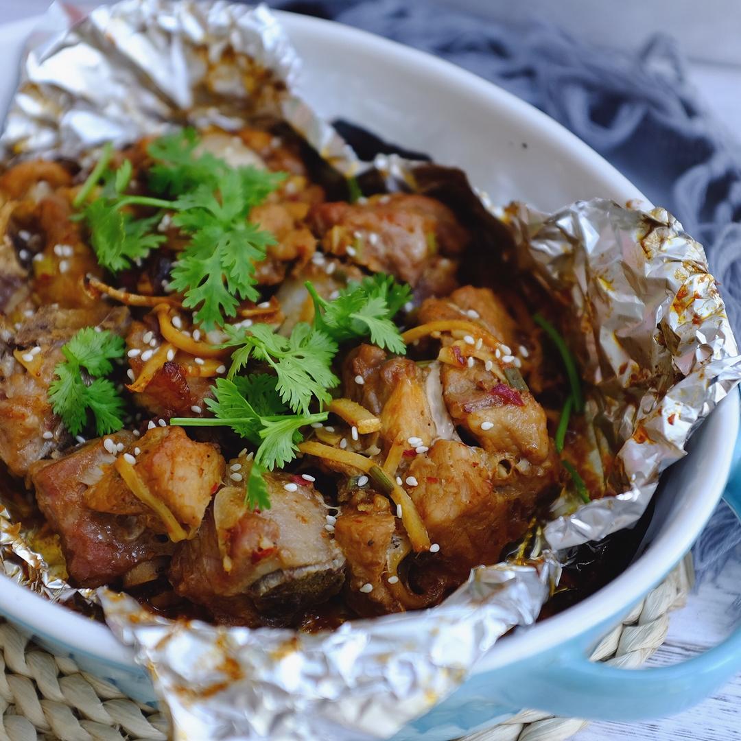 kaka123做的锡纸烤排骨