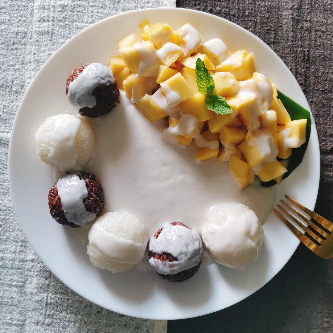 ㊙️超简单自制【芒果糯米饭】，吃一次就绝对爱上💯