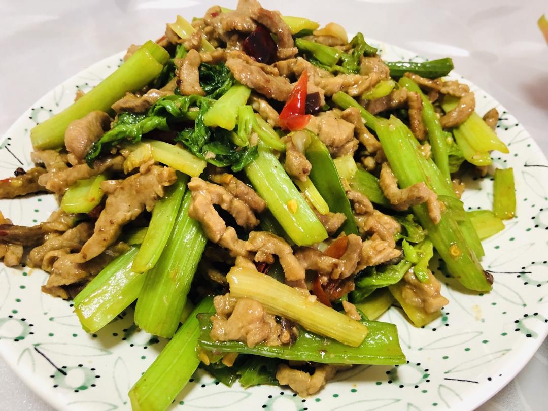 芹菜炒肉丝