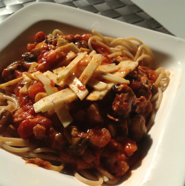 海鲜蘑菇炒意面