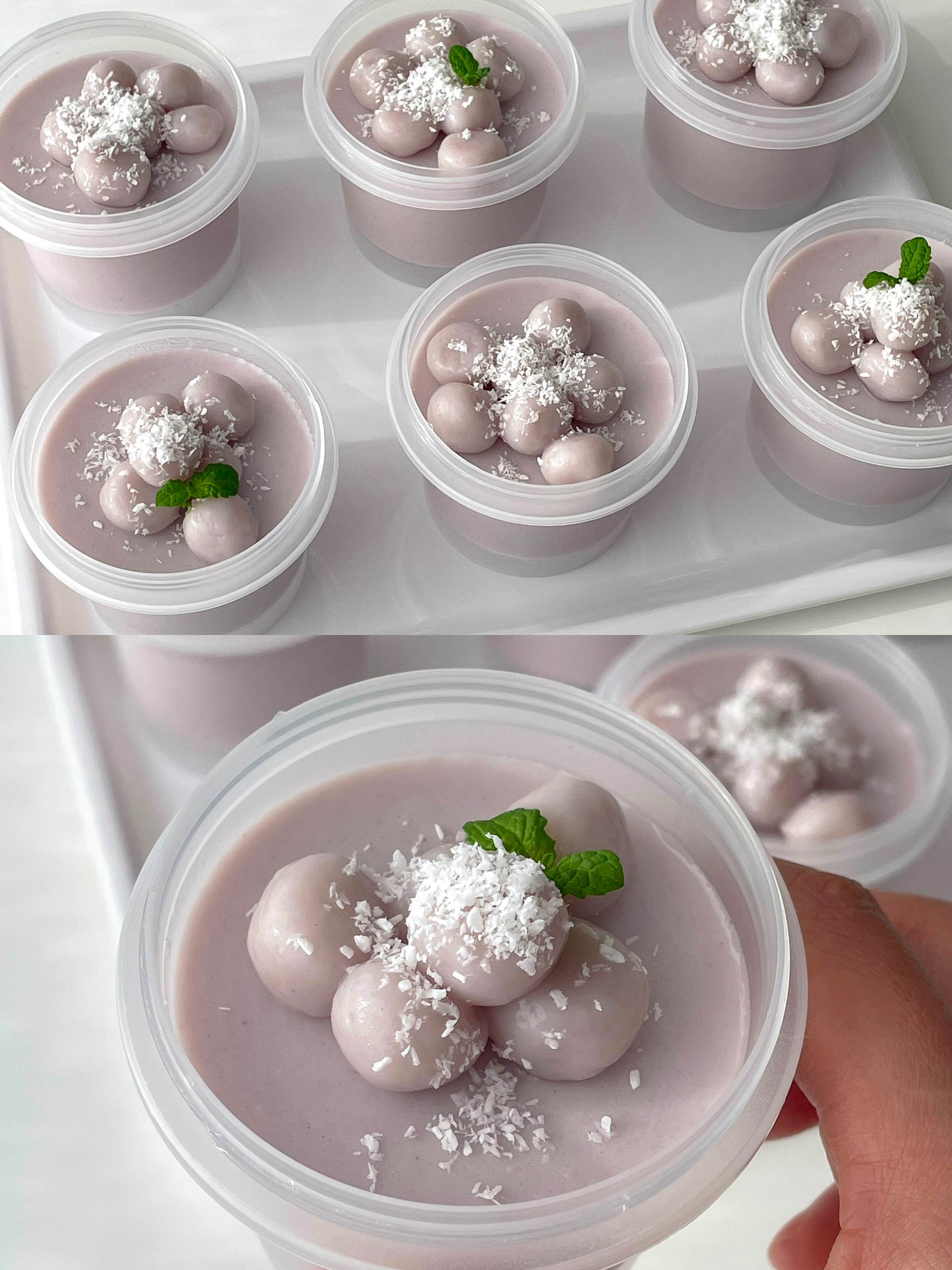免烤箱夏季冰凉小甜品💜芋泥奶冻小丸子的做法