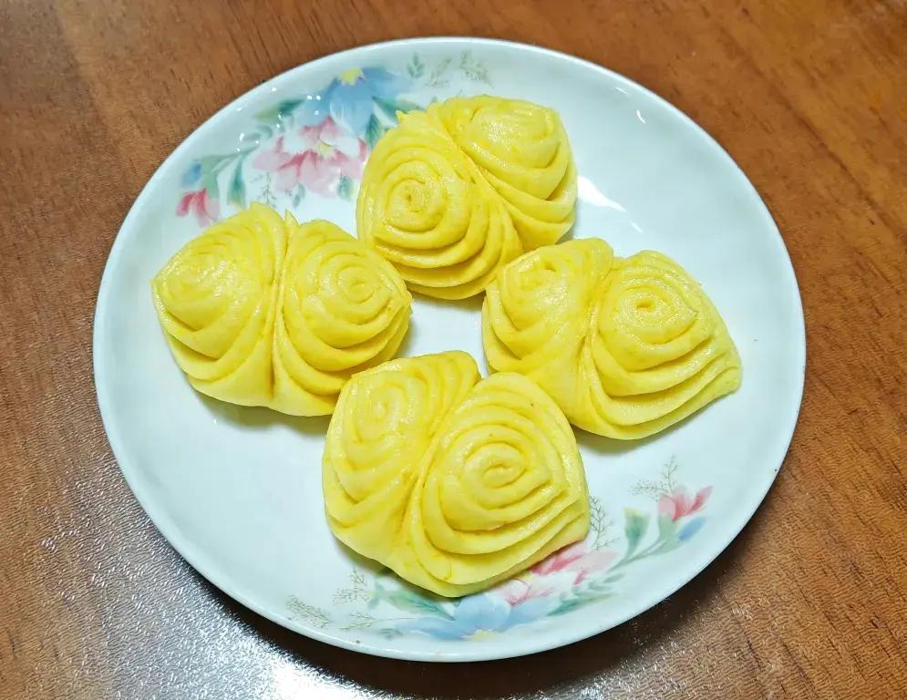 南瓜花卷馒头