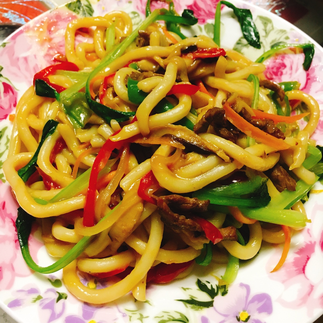 什锦炒乌冬面