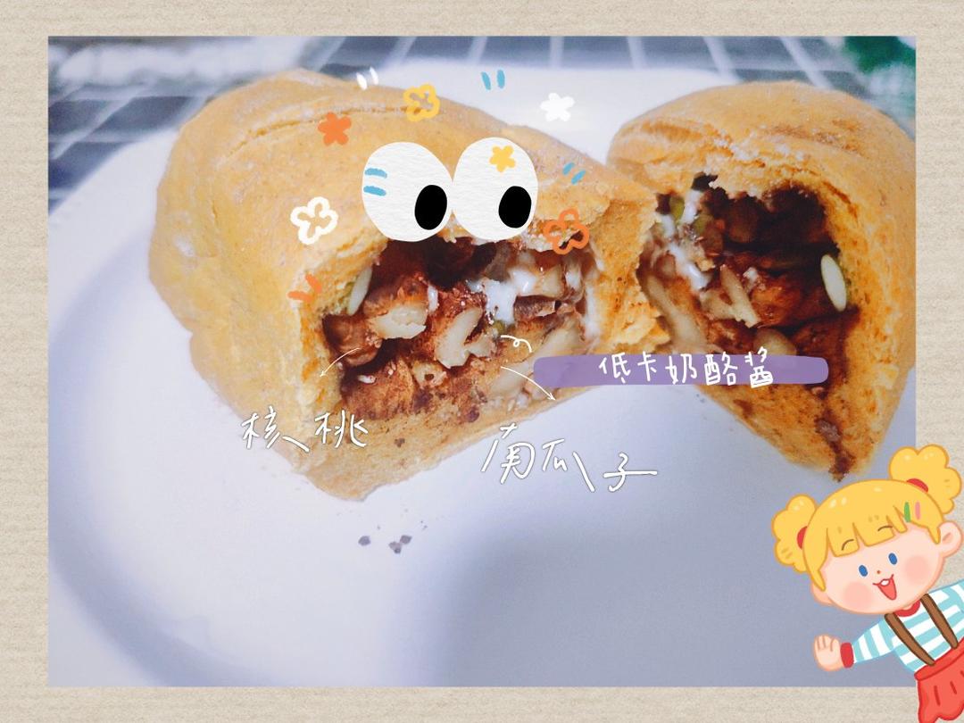 南瓜麻薯软欧包