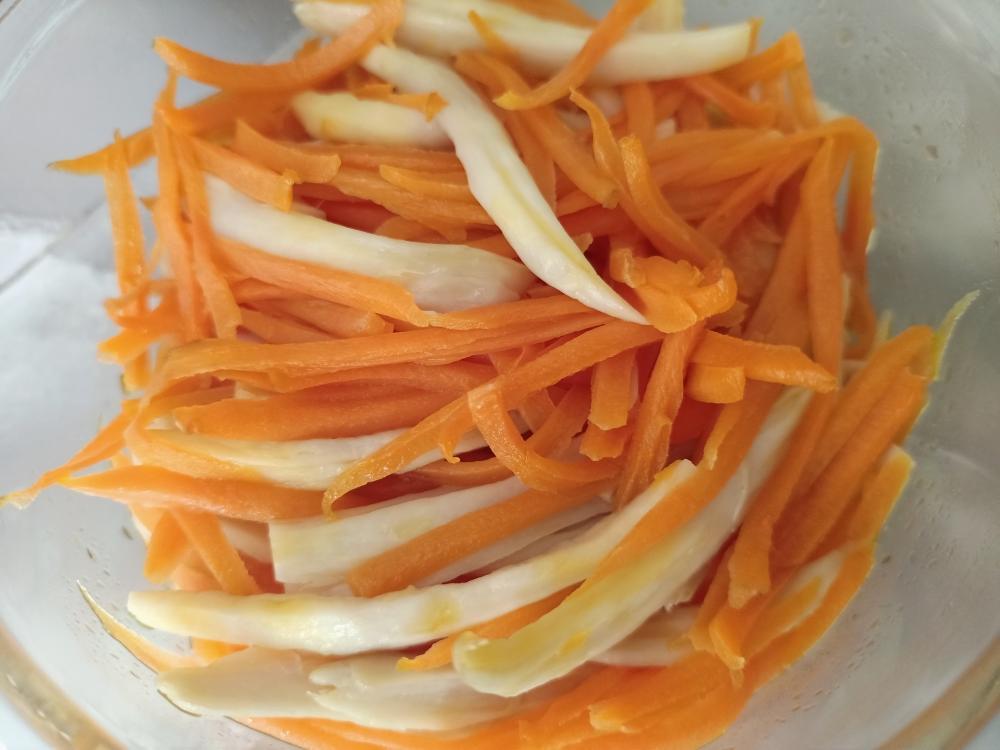 杏鲍菇素炒胡萝卜