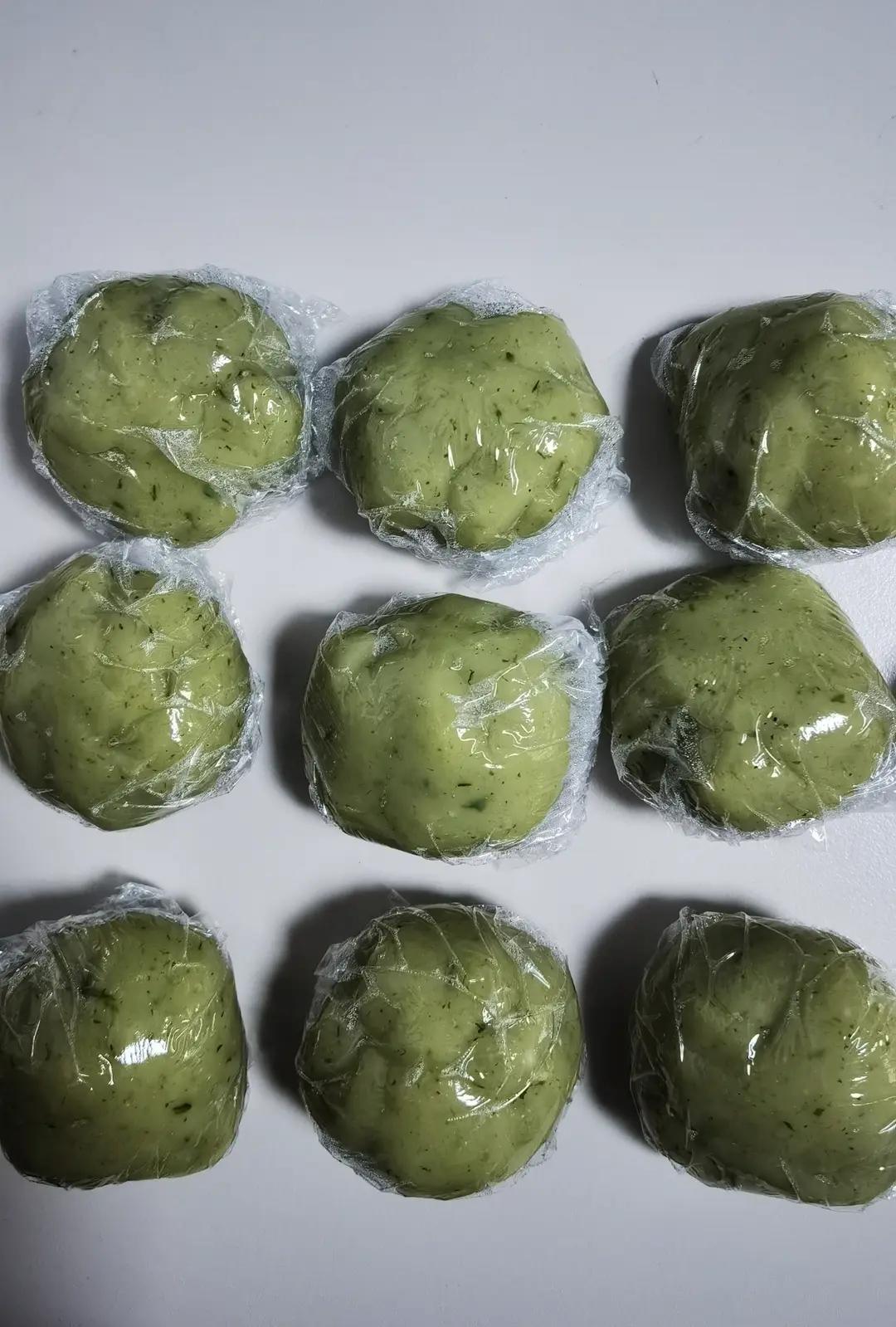艾草青团（麻薯做法，常温不会变硬）