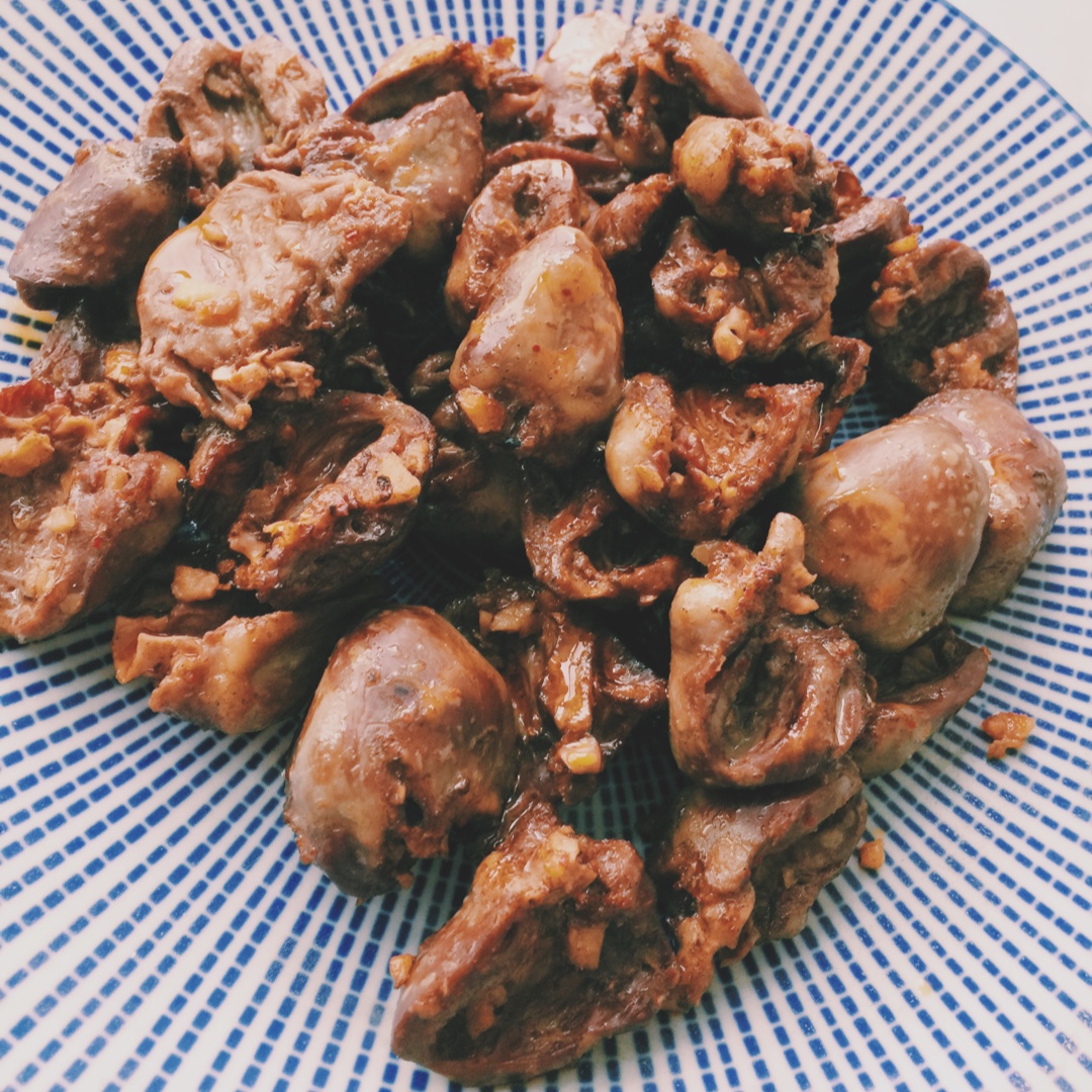 孜然烤鸡心