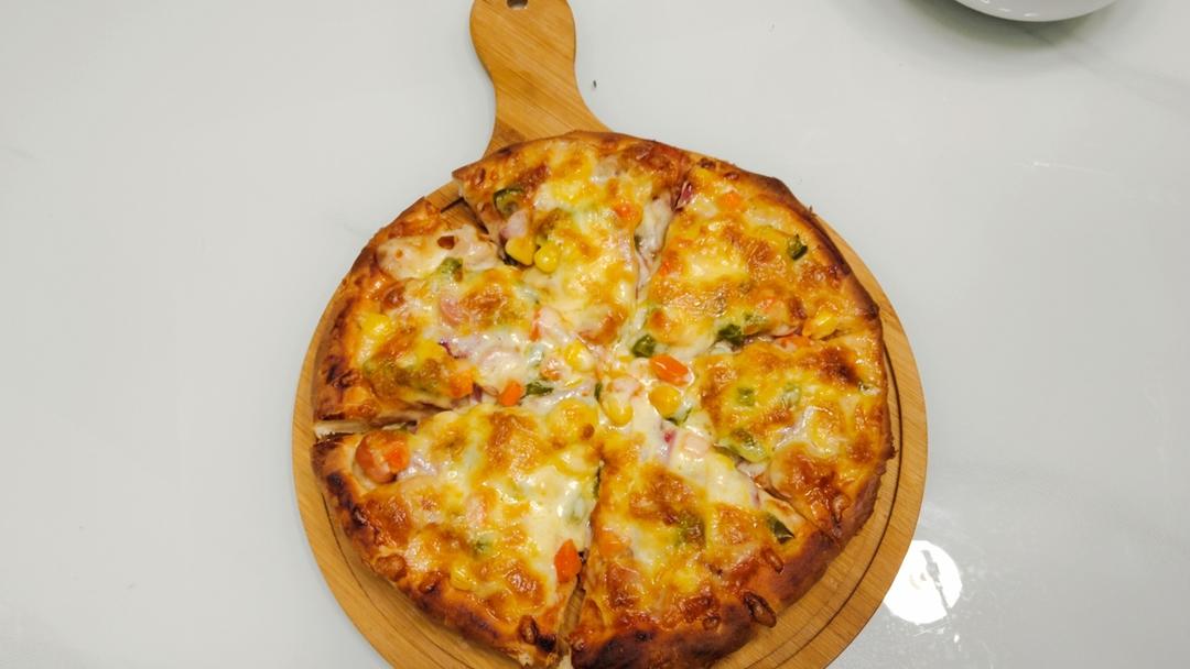 【图文详解】9寸香肠培根蔬菜披萨