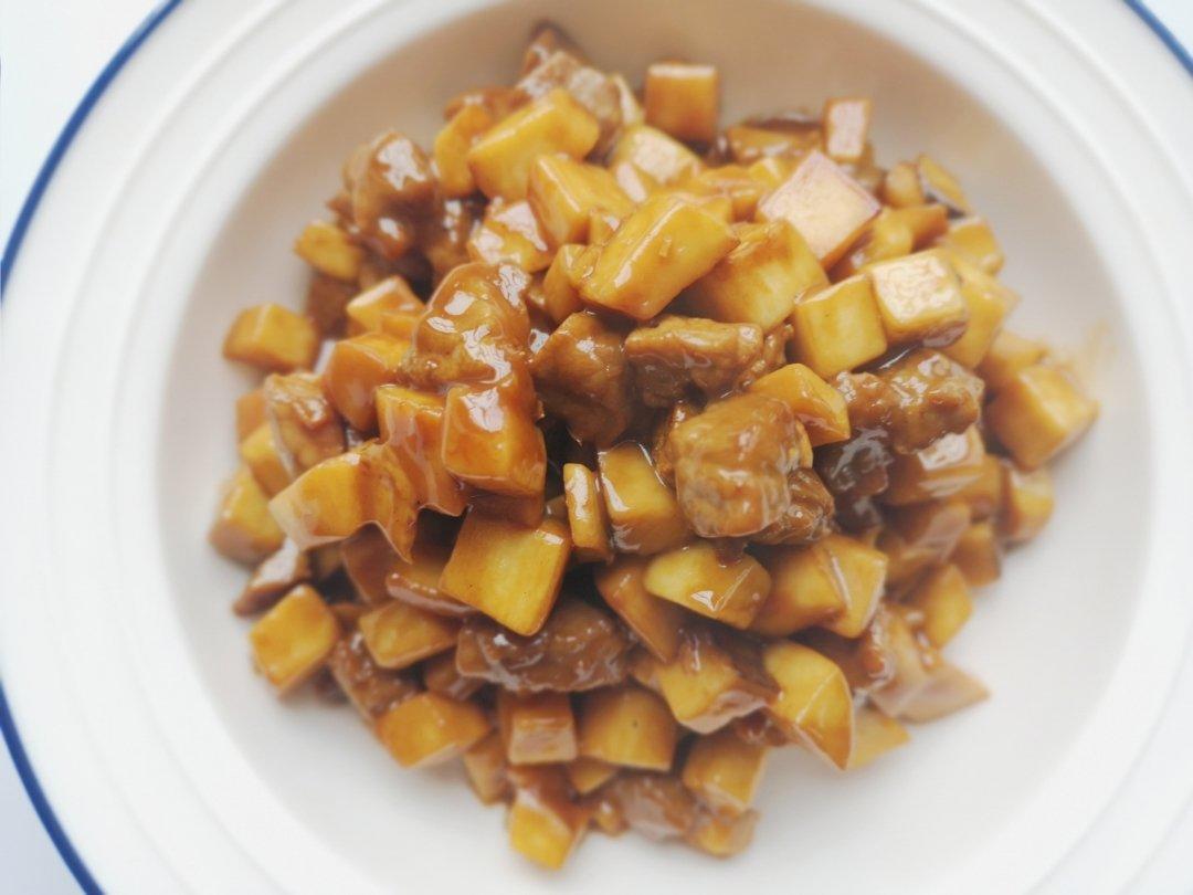 家常菜~杏鲍菇烧牛肉粒