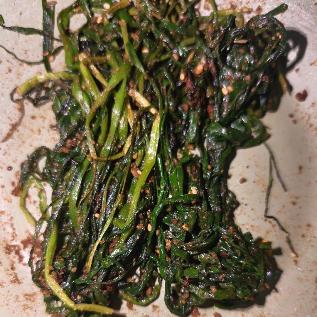 烤韭菜（微波炉）