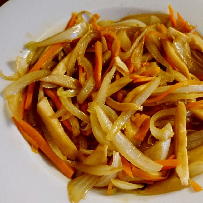 洋葱遇到杏鲍菇