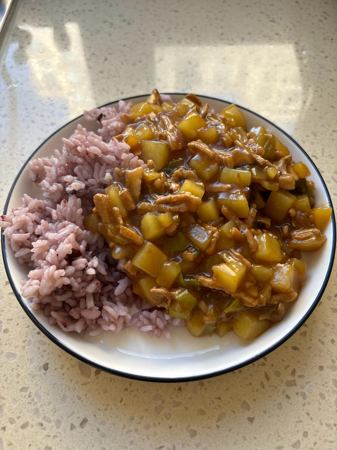 ㊙️香菇土豆肉沫拌饭❗️比外卖还好吃