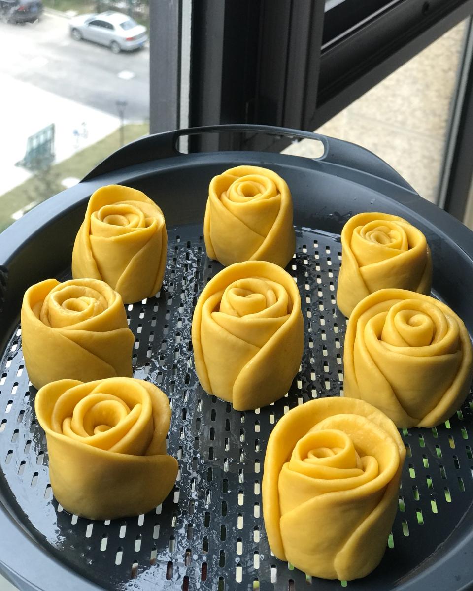 南瓜玫瑰花馒头