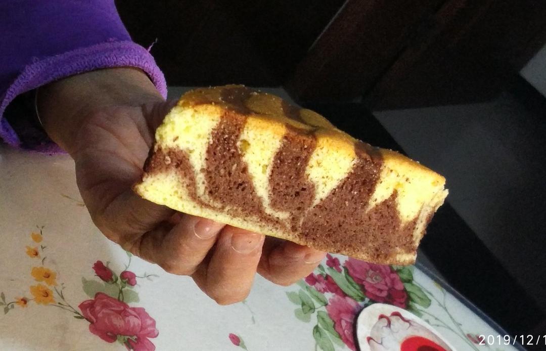 古早蛋糕，可可味，大理石花纹，软嫩细腻，口感清香