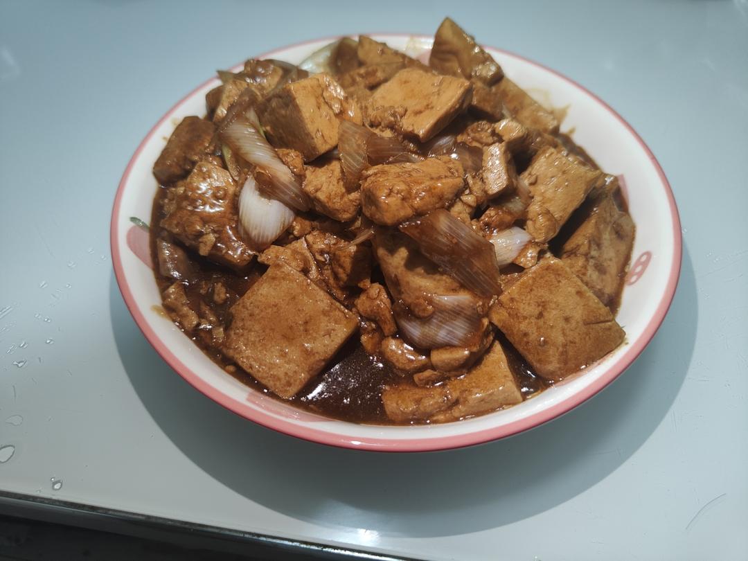 葱烧豆腐