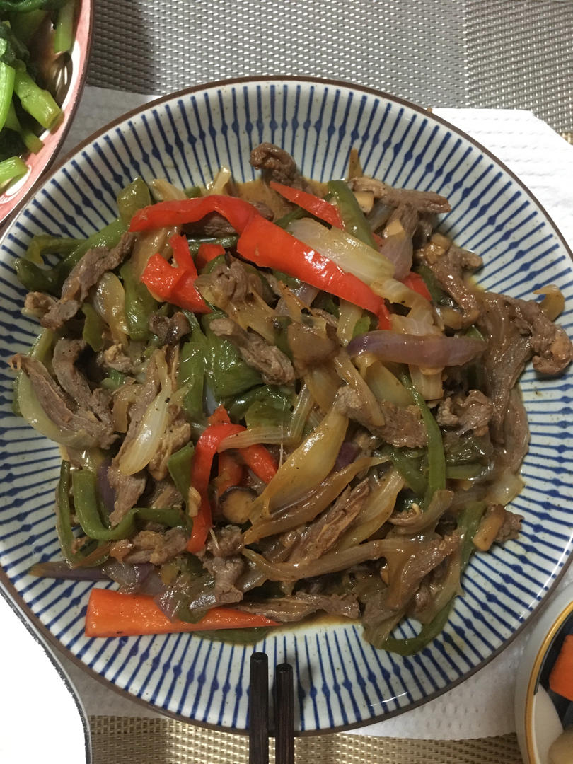 小炒青椒牛肉