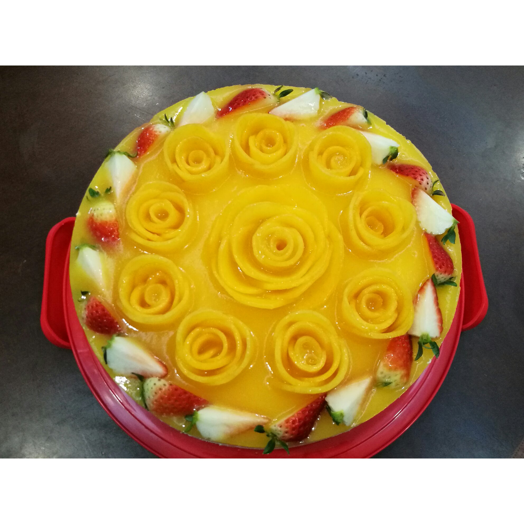 夏日芒果椰子慕斯蛋糕