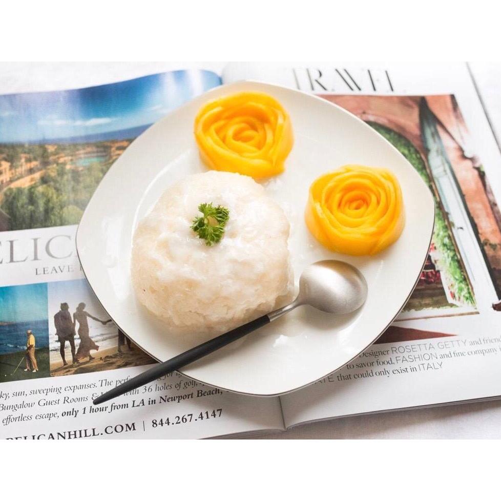 椰浆芒果糯米饭（附芒果玫瑰花做法）