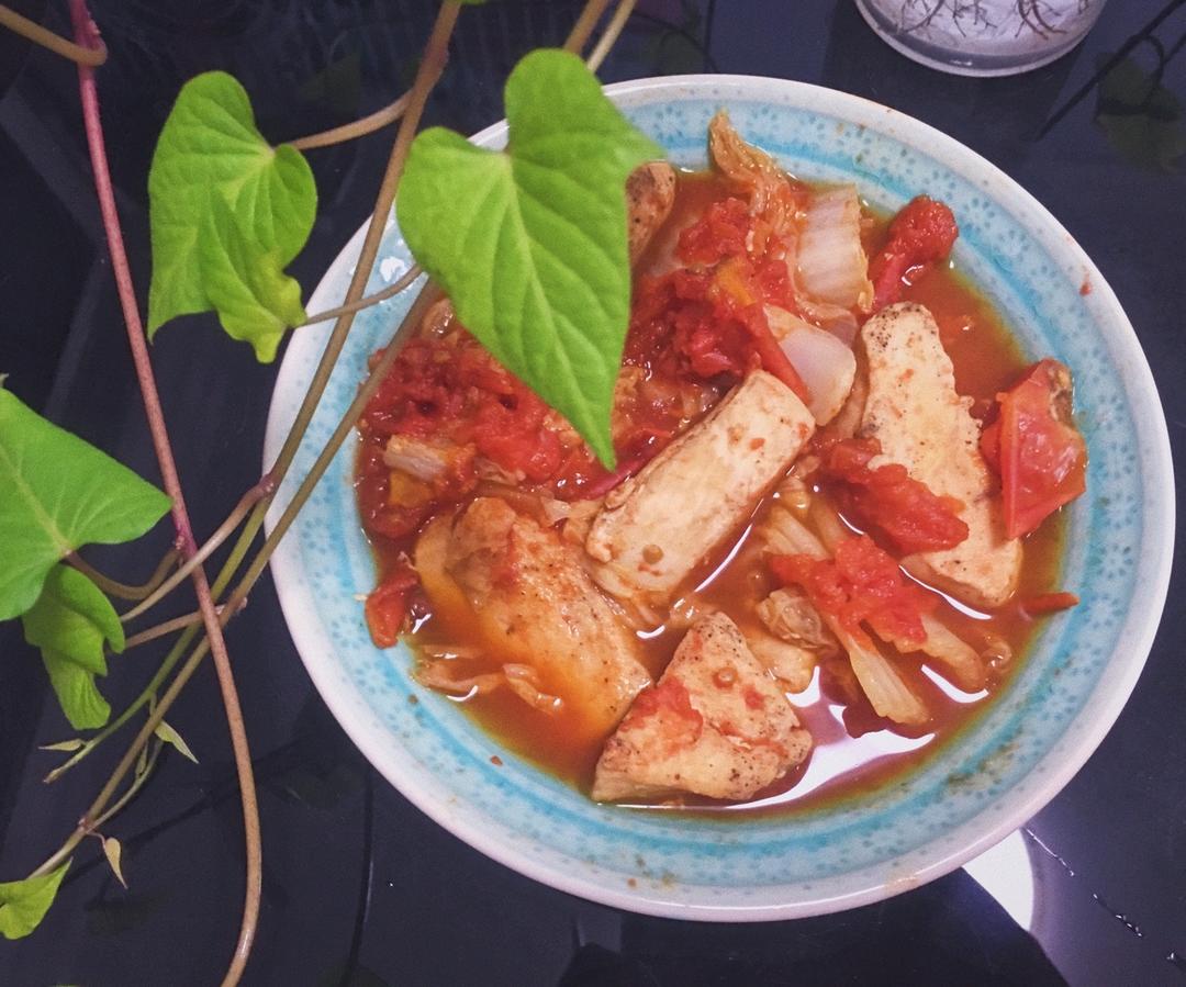 番茄炖鸡胸丨健康·三餐