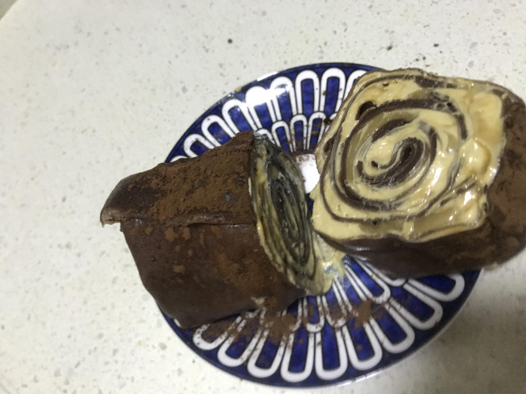 抹茶红豆毛巾卷